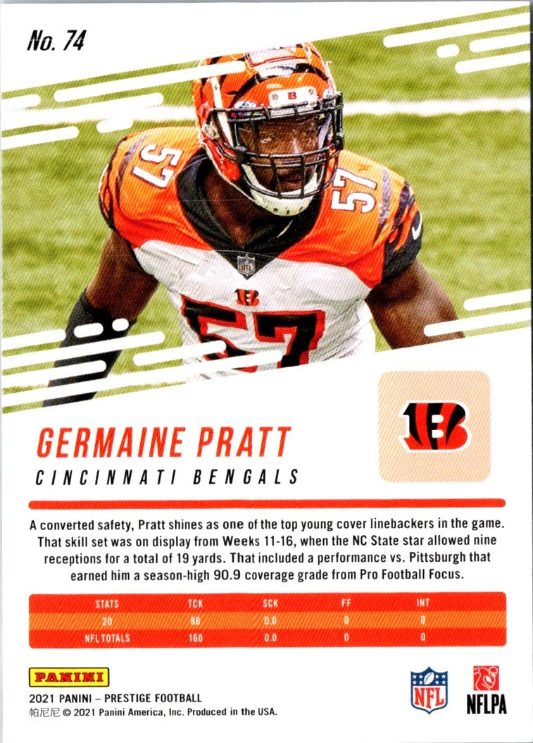 2021 Panini Prestige Germaine Pratt