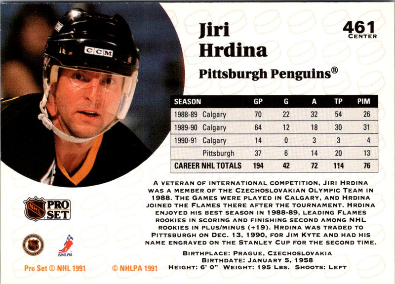 1991 Pro Set Jiri Hrdina