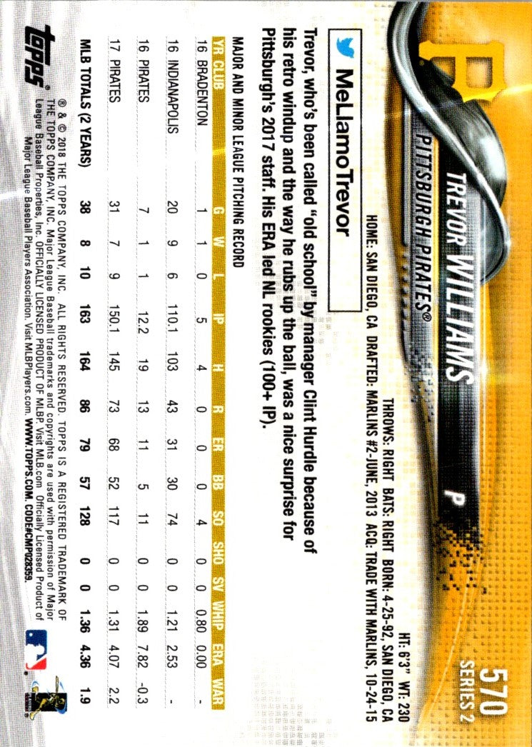 2018 Topps Trevor Williams