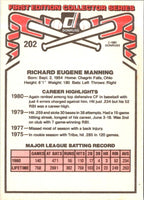 1981 Donruss Rick Manning #202