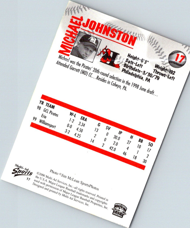 2000 Multi-Ad Hickory Crawdads Update Michael Johnston