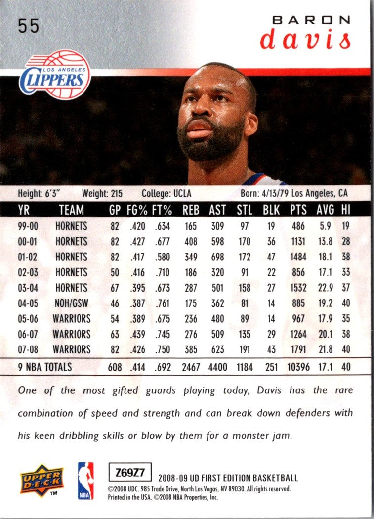 2008 Upper Deck Baron Davis