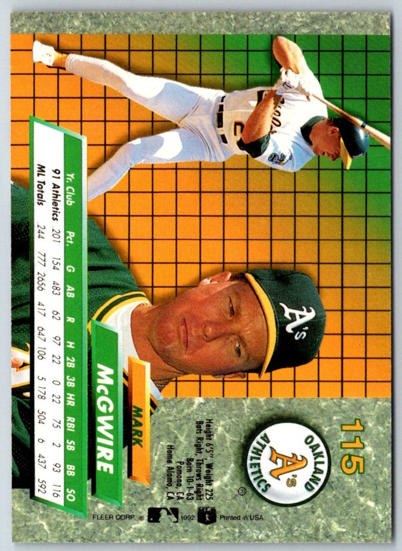 1992 Ultra Mark McGwire