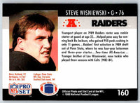 1990 Pro Set Super Bowl XXV Binder Raiders Steve Wisniewski #160