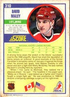 1990 Score American David Maley #310 Rookie