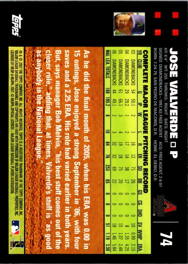 2007 Topps Jose Valverde