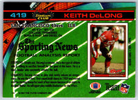 1991 Topps Stadium Club Football Keith DeLong #419