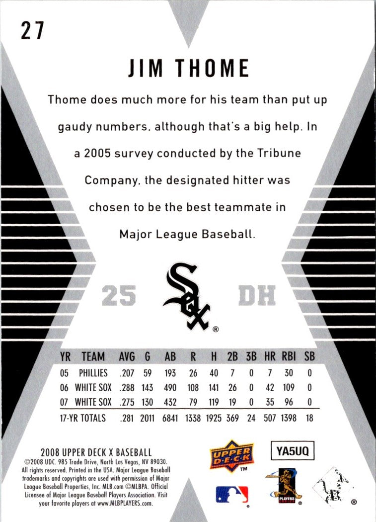 2008 Upper Deck X Jim Thome