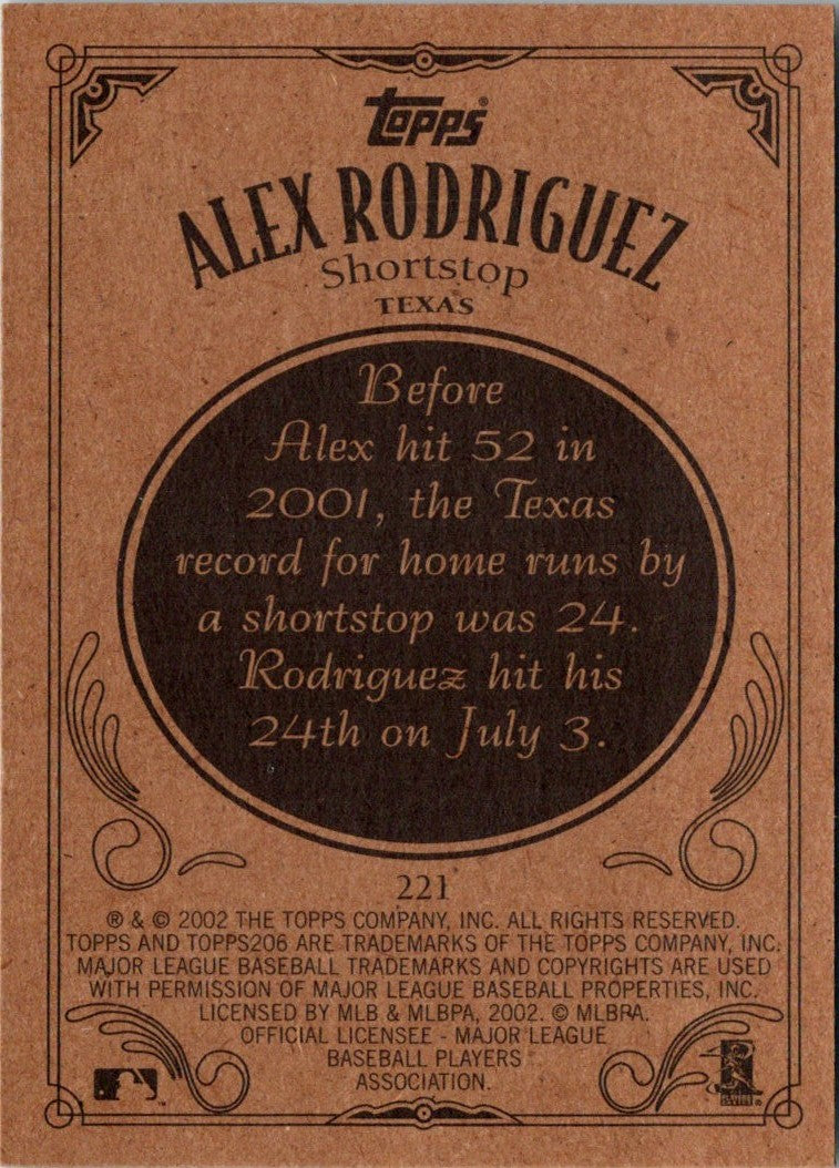 2002 Topps 206 Alex Rodriguez