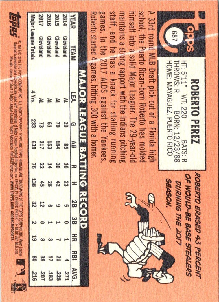 2018 Topps Heritage Roberto Perez