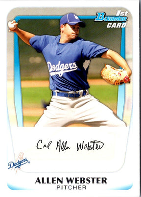 2011 Bowman Prospects Allen Webster #BP89
