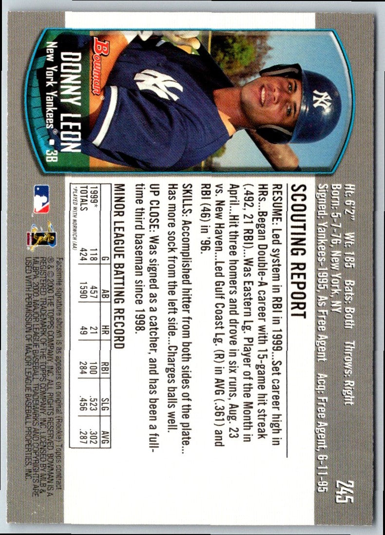 2000 Bowman Donny Leon