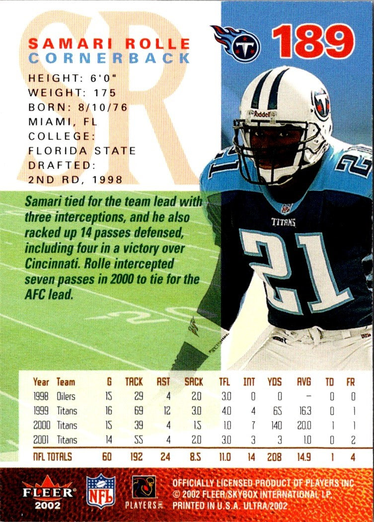 2002 Ultra Samari Rolle