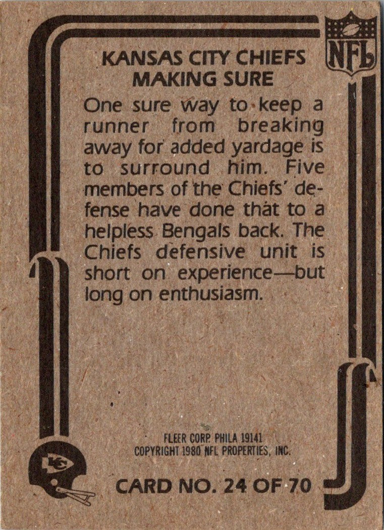 1980 Fleer Team Action Making Sure (Defense)
