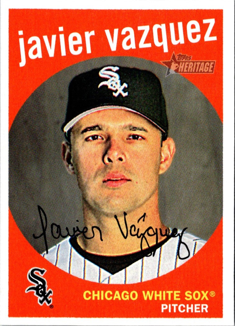 2008 Topps Heritage Black Back Javier Vazquez