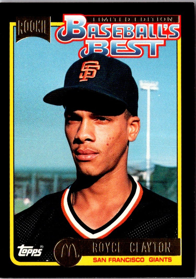 1992 Topps McDonald's Baseball's Best Royce Clayton