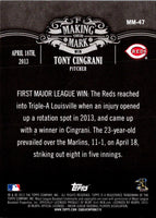 2013 Topps Update Making Their Mark Tony Cingrani #MM-47