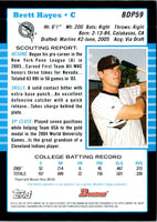 2005 Bowman Chrome Draft Picks & Prospects Brett Hayes #BDP59 Rookie