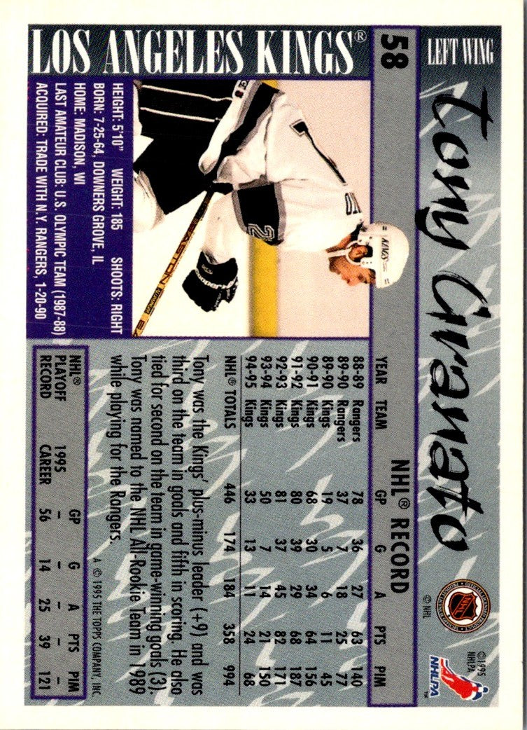 1996 Upper Deck Black Diamond Tony Granato