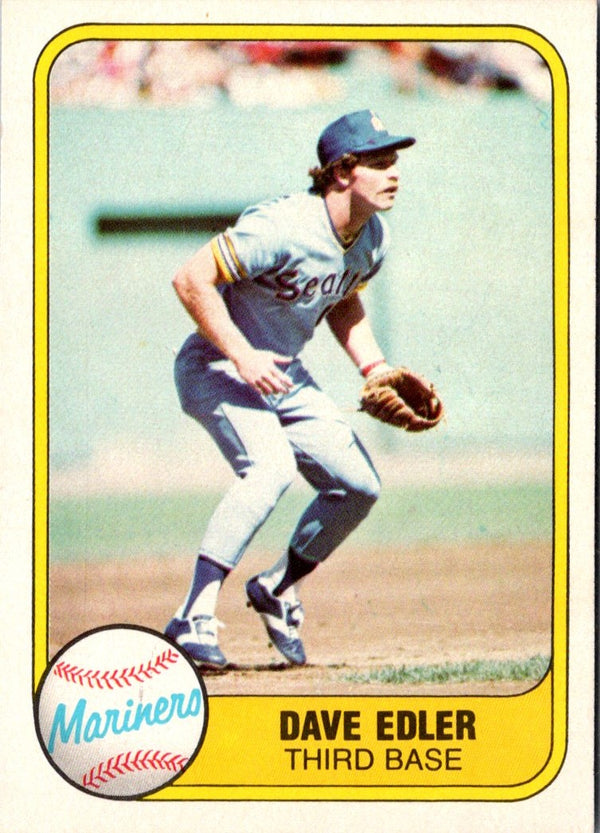 1981 Fleer Dave Edler #610 Rookie