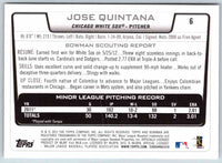 2012 Bowman Jose Quintana #6