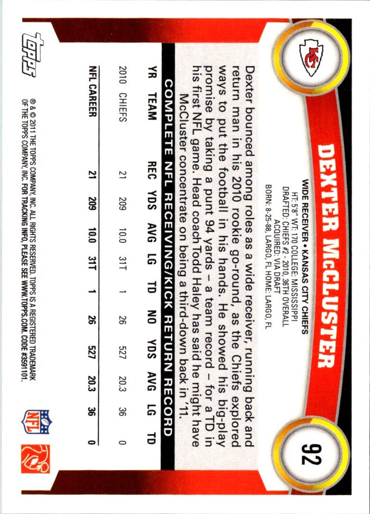 2011 Topps Dexter McCluster