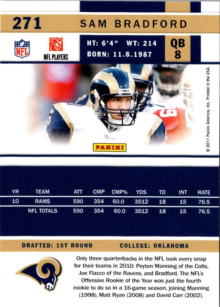 2011 Score Sam Bradford