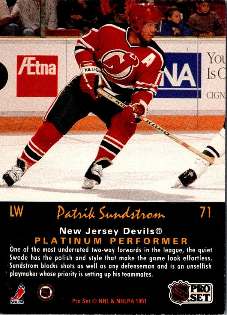 1991 Pro Set Platinum Patrik Sundstrom