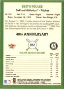 2003 Fleer Tradition Update Keith Foulke