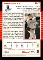 2005 Bowman Draft Picks & Prospects Andrew Sisco #BDP7