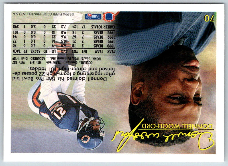 1994 Fleer Donnell Woolford