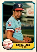 1981 Fleer Jon Matlack #621