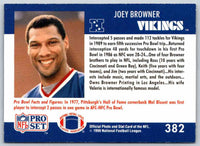1992 Proset Joey Browner #382