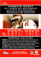 2007 Bowman Kenneth Darby #136 Rookie