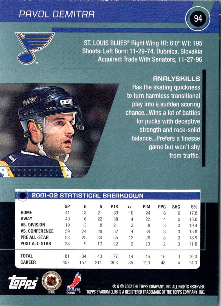 2002 Topps Pavol Demitra