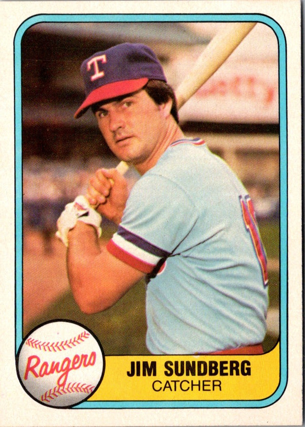 1981 Fleer Jim Sundberg #619