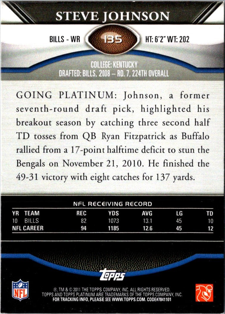 2011 Topps Platinum Steve Johnson