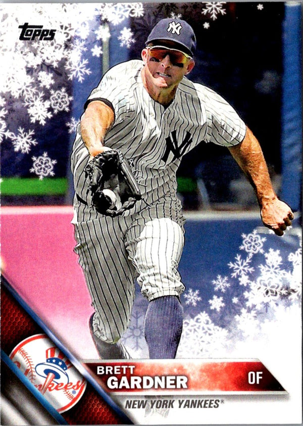 2016 Topps Holiday Baseball Brett Gardner #HMW10