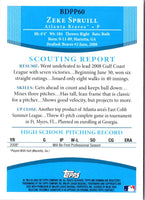 2008 Bowman Draft Picks & Prospects Chrome Zeke Spruill #BDPP60