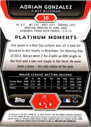 2012 Bowman Platinum Adrian Gonzalez