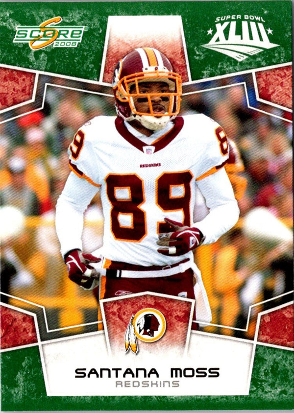 2008 Score Super Bowl XLIII Santana Moss #325