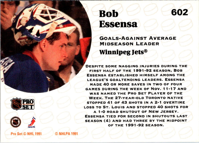 1991 Pro Set Bob Essensa