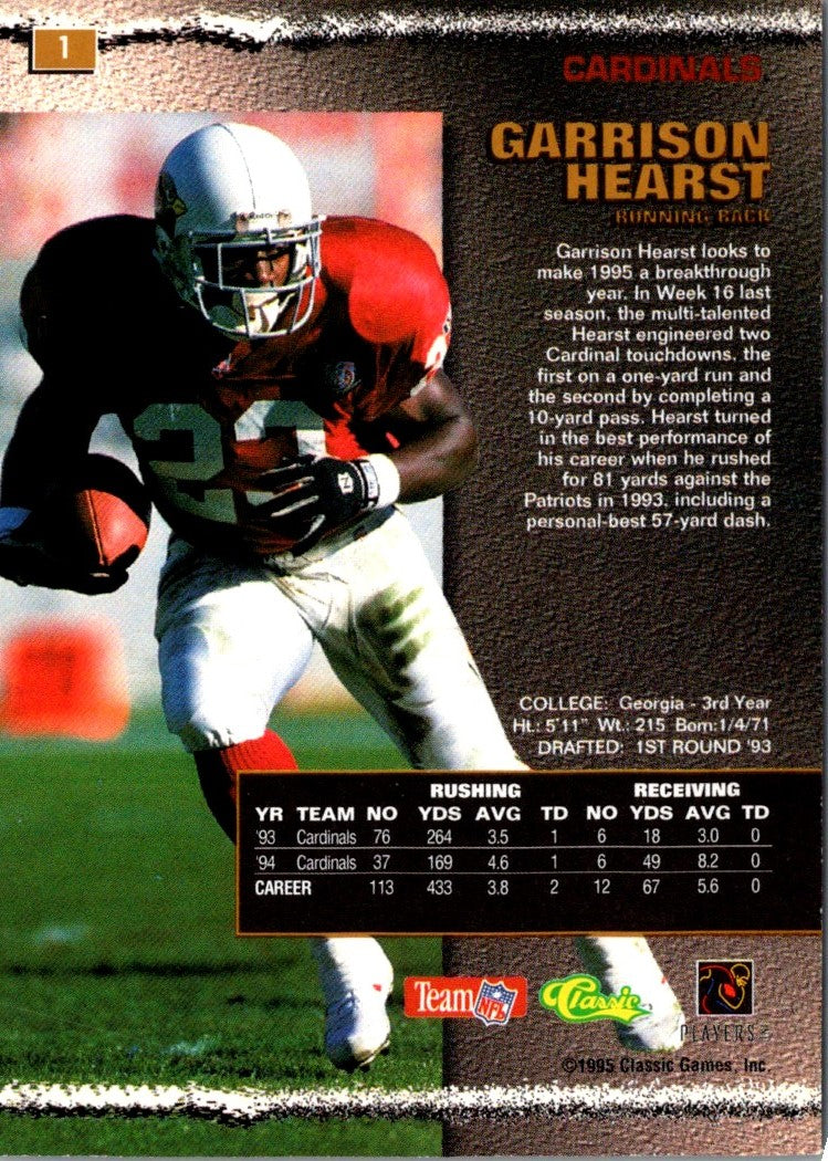 1995 Pro Line Garrison Hearst