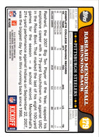 2008 Topps Kickoff Rashard Mendenhall #179 Rookie