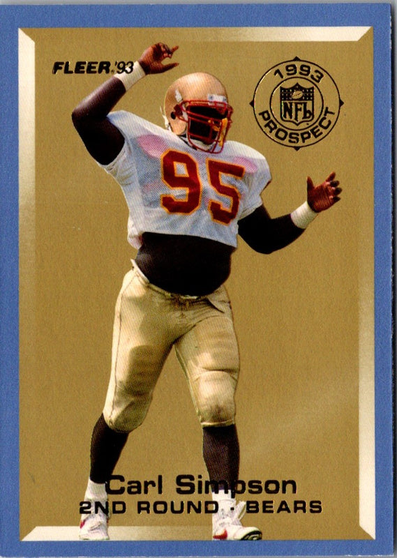 1993 Fleer Prospects Carl Simpson #26