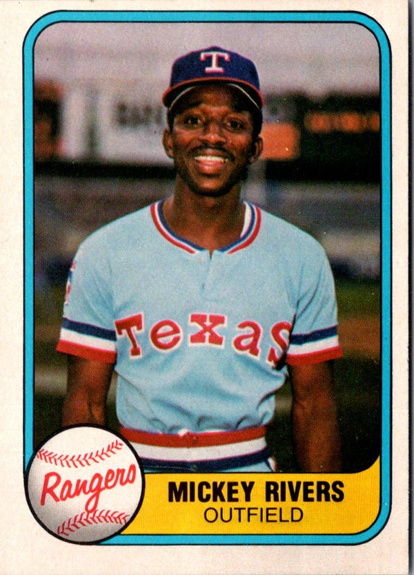 1981 Fleer Mickey Rivers #617