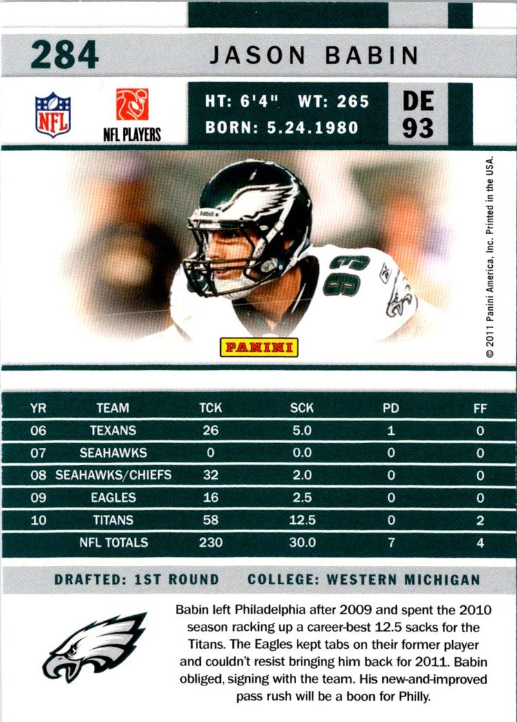 2011 Score Jason Babin
