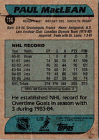 1986 Topps Paul MacLean #114