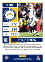 2019 Panini Contenders Season Ticket Red Zone Philip Rivers #48