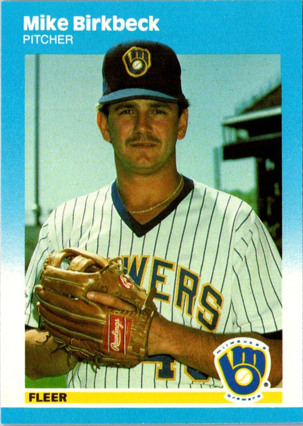 1987 Fleer Update Mike Birkbeck #U-5